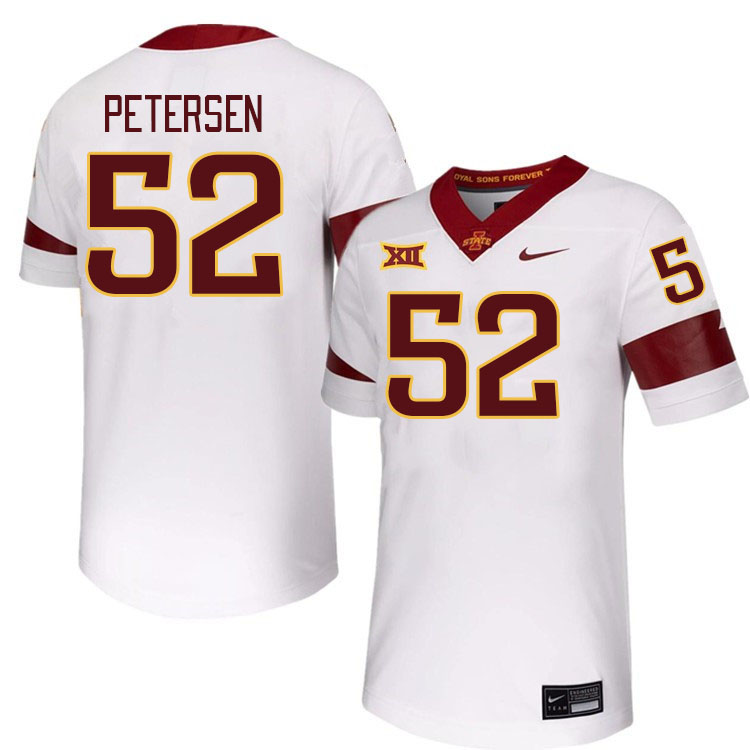 Men #52 Joey Petersen Iowa State Cyclones College Football Jerseys Stitched-White